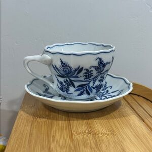 Blue Danube, Teacup and Saucer Set - Classic Floral Design